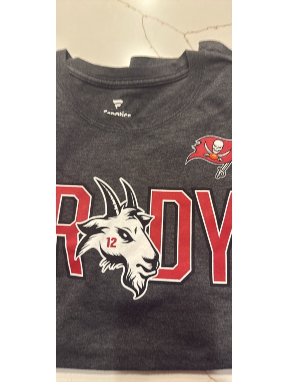 Fanatics Tom Brady Tampa Bay Buccaneers GOAT T-Shirt Size Large